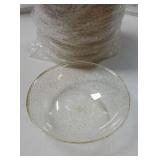 100 Pack Gold Glitter Plastic Bowls 14oz Disposable Salad Serving Bowls Heavy Duty Clear Dessert Soup Containers for Party, Wedding, Birthday, Dinner and Christmas