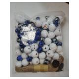 180 Piece Christmas Snowman Wooden Beads - Buffalo Plaid, Round, Winter, DIY Twine Scarf