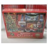 Advent Calendar Jigsaw Puzzles for Adults and Kids, 24 Boxes 1000 Pieces Christmas Puzzle - Santa Checking His List, Christmas Countdown Calendar Gifts for Women Men, 27.6x19.7 inch