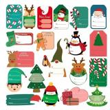 435PCS Christmas Gifts Tags Stickers, Christmas Labels Stickers Self-Adhesive for Holiday Gifts Presents Decorative Wrapping Paper Name Labels - Retail: $10