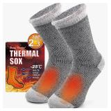 Winter Warm Thermal Socks for Men Women Extra Thick Insulated Heated Crew Boot Socks for Extreme Cold Weather - Retail: $14
