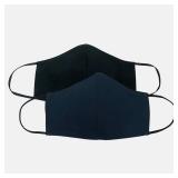2pk Fabric Face Masks - Goodfellow & Co Black/Blue S/M