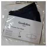 2pk Fabric Face Masks - Goodfellow & Co Black/Blue S/M
