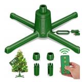 Rotating Christmas Tree Stand, 360Â° Adjustable Christmas Tree Stand for Up to 9Ft Artificial Trees, Revolving Tree Base Holder for Xmas Tree with Remote Control
