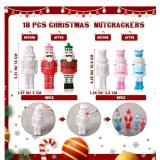 18 Pcs Christmas Paint Your Own Ceramic Nutcrackers Bulk Ceramic Nutcrackers Unpainted Figurines Ready to Paint Plaster Keepsake Christmas DIY Ornaments