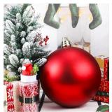 7 Inch Large Red Christmas Ball Ornaments Giant Oversized Plastic Matte Christmas Ball Decorations