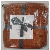 Cable Knit Light Brown Throw Blanket for Couch, Super Soft Warm Cozy Decorative Knitted Throw Blanket Bed, Sofa, Chair 50x60" "