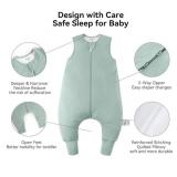 BubblePanda Rayon Made From Bamboo Toddler Sleep Sack with Feet 6-12 Months 1.0 Tog Winter Ultra Soft Warm Baby Sleep Bag Walker 2t-3t Quilted Thick Wearable Blanket with Legs 2-Way Zipper