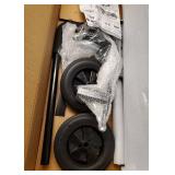 Snow Shovel Pusher, 29.13-inch Metal Snow Pusher with Wheels for Driveway, Adjustable Angle and Height Snow Pusher Shovel for Sidewalks, or Parking Lots - Retail: $80