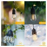 33ft String Lights S14 LED Shatterproof IP65 Outdoor Garden Patio Waterproof
