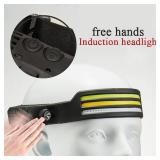 Rechargeable Head lamp light with COB Waterproof Sensor LED Headlamp