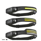 Rechargeable Head lamp light with COB Waterproof Sensor LED Headlamp