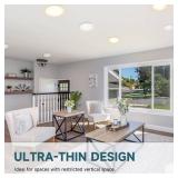 6 Pack Flush Thin 6 in LED Ceiling Light Selectable Dimmable 1100LM Certified