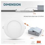 6 Pack Flush Thin 6 in LED Ceiling Light Selectable Dimmable 1100LM Certified