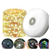 Camping String Lights 33FT, 2 in 1 USB Rechargeable String Lights