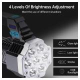 Flash Light LED w/Battery Indicator 100,000 Lm Rechargable Flashlight
