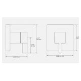 NEW Signature Hardware Shower Bath Volume Control Valve Trim Polished Chrome (Retail $120.00)