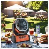 Rechargable Camping Fan with 20000mAh Chargable w/battery Power Bank & Remote