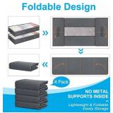 BLACK 4 Pack 90L Under Bed Storage, Closet Organizers and Foldable Storage