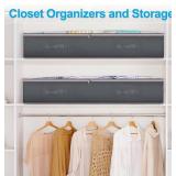 BLACK 4 Pack 90L Under Bed Storage, Closet Organizers and Foldable Storage