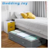 BLACK 4 Pack 90L Under Bed Storage, Closet Organizers and Foldable Storage