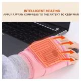 Rechargeable Typing Fingerless Gloves 360 Degree Heated Winter Windproof BLACK