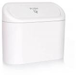 1 Liter Car Trash Can Garbage Organizer Car Trash Can With Lid WHITE