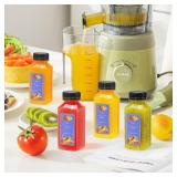 54PCS 8oz Plastic Juice Bottles with Caps,Plastic Bottles with Black Tamper Proof Lids,Reusable Juice Containers