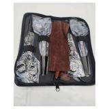 KINGSTAR 7.0in Titanium Black Professional Pet Grooming Scissors Set,Straight & Thinning & Curved Scissors 4pcs Set for Dog Grooming,(Black)