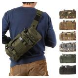Tactical Military Chest Fanny Shoulder Waist Bag Camo Hunting Molle Camping Pack GREEN