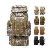 75L Large Capacity Survival Bag Black Hunting Tactical Backpack Ruck Sack GREEN