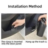 1 Liter Car Trash Can Garbage Organizer Car Trash Can With Lid BLACK