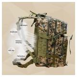 Large Tactical Backpack Molle Assault Pack Waterproof Military Rucksack 45L GREEN