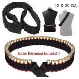 Tactical 12 or 20 Gauge Shotgun Shell Bandolier Shell Ammo Pouch Holder 30 Round TAN