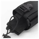 Radio Holster For Waist Pack Belt Bag Pocket Molle Pouch Walkie Talkie Holder BLACK