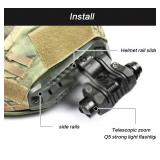 Tactical Flashlight Helmet Holder Rail 21mm Rail Mount for Fast Mich Wendy M88 BLACK