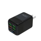 Phone Charger 150W Charging Block 4USB+2PD Fast Charging 5v2.4A WHITE