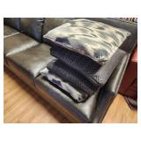 LIKE NEW Long Leather Couch RETAILS OVER $3,500.00!