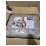 7pc Queen Perry Comforter Set Navy - Madison Park: Hypoallergenic, Jacquard Polyester, Includes Decorative Pillows & Bed Skirt