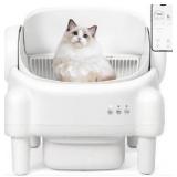 Self Cleaning Litter Box,Open Top Automatic Litter Box with App Control for Multiple Cats