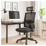 Ergonomic Office Chair - Adjustable Mesh Desk Chair with Lumbar Support, Swivel Executive Chair on Rolling Wheels for Home Office, Gaming, and Conference