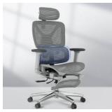 Ergonomic Office Chair with Footrest- Adjustable 3D Armrests