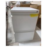 Modern White File Cabinet with Lock