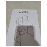 EnHomee Small Vanity Desk with Mirror and Lights, Makeup Vanity with Fabric Storage Drawers, White Vanity with Power Outlet and Fold-up Panel, Bedroom, Small Space( broken mirror )