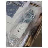 EnHomee Small Vanity Desk with Mirror and Lights, Makeup Vanity with Fabric Storage Drawers, White Vanity with Power Outlet and Fold-up Panel, Bedroom, Small Space( broken mirror )