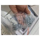 EnHomee Small Vanity Desk with Mirror and Lights, Makeup Vanity with Fabric Storage Drawers, White Vanity with Power Outlet and Fold-up Panel, Bedroom, Small Space( broken mirror )