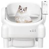 Self Cleaning Litter Box,Open Top Automatic Litter Box with App Control for Multiple Cats