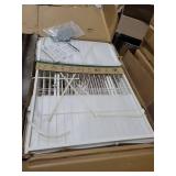 FXW Homeplus Unleashed Indoor Dog Playpen - Stress-Free and Safe Play, Heavy Duty 40 Inch 16 Panels Dog Pen for Medium and Large Dogs, White Patented