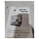 30inch Dog Crate Pet Cage with Metal Folding Design Plastic Tray Indoor Outdoor Dog Kennel Cage for Small and Medium Dogs,Black