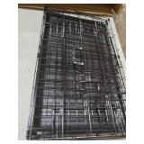 30inch Dog Crate Pet Cage with Metal Folding Design Plastic Tray Indoor Outdoor Dog Kennel Cage for Small and Medium Dogs,Black